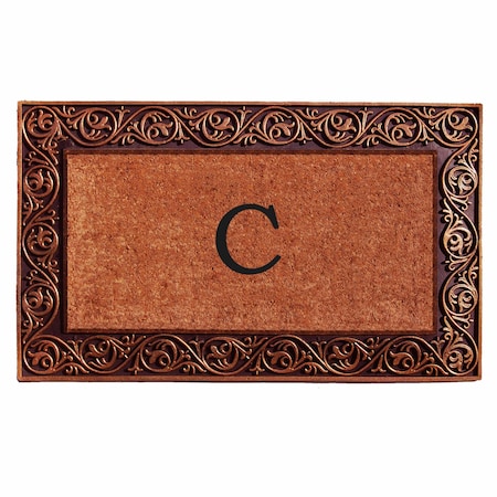 Monogram Door Mat, Bronze, Black, Natural, 18 in W x 30 in L